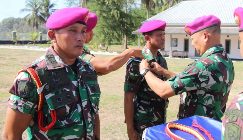 Upacara Serah Terima Jabatan Bintara Utama Puslatpurmar Lampon