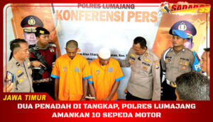 Dua Penadah Di Tangkap, Polres Lumajang Amankan 10 Sepeda Motor