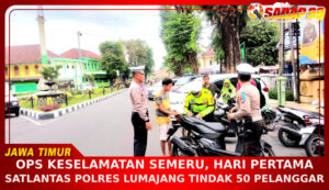 SATLANTAS POLRES LUMAJANG TINDAK 50 PELANGGAR