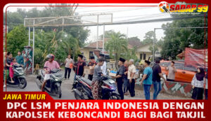 DPC LSM Penjara Indonesia Dengan Kapolsek Keboncandi Bagi Bagi Takjil