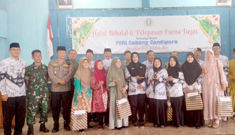 Hadiri Halal Bihalal dan Pelepasan Purna tugas keluarga besar PGRI