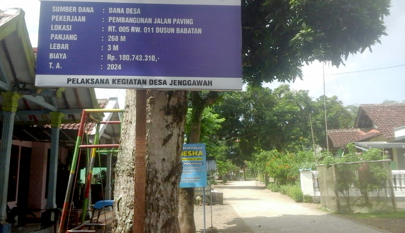 Pembangunan Jalan Paving Dusun Babatan Di kerjakan Asal Asalan?