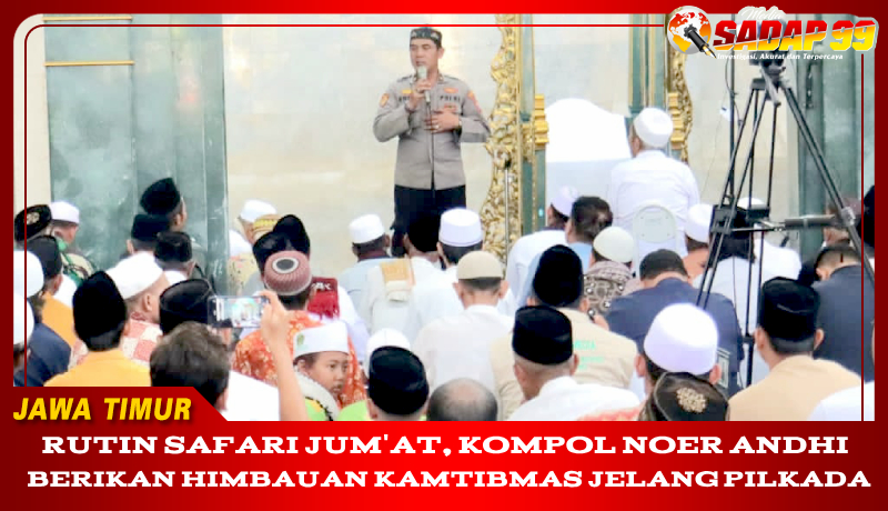 Rutin Safari Jum'at, Kompol Noer Andhi Berikan Himbauan Kamtibmas Jelang Pilkada