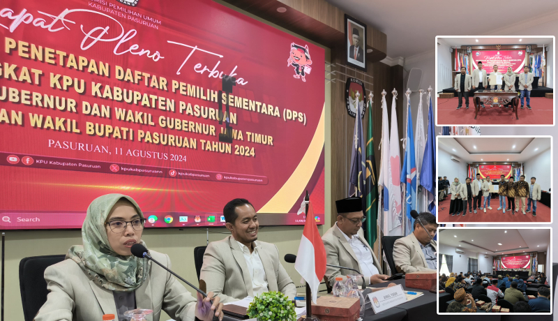 KPU Kabupaten Pasuruan menggelar Rapat Pleno Terbuka