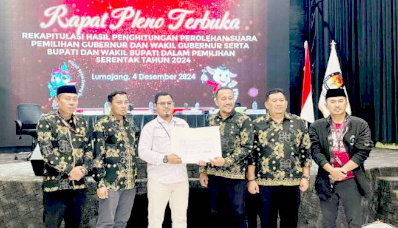 KPU Kabupaten Lumajang Gelar Rapat Pleno Terbuka Rekapitulasi Hasil Penghitungan Suara Pilkada Serentak 2024