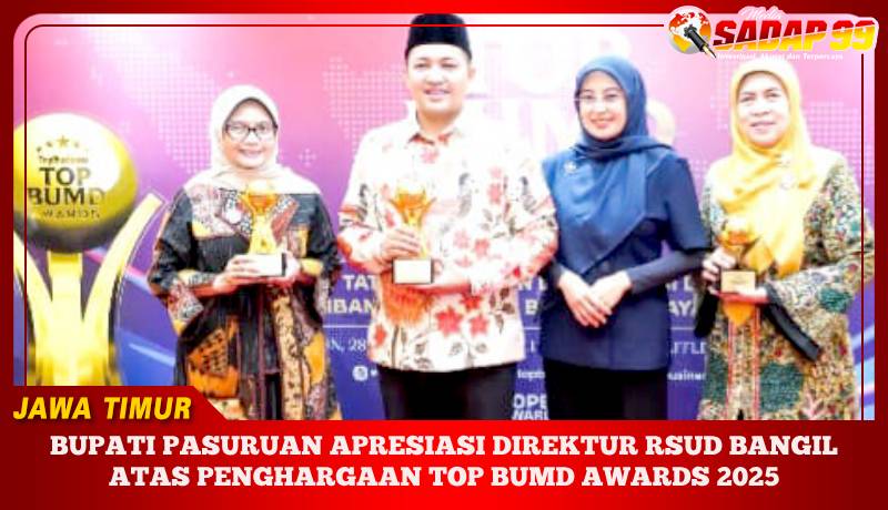 BUPATI PASURUAN APRESIASI DIREKTUR RSUD BANGIL ATAS PENGHARGAAN TOP BUMD AWARDS 2025